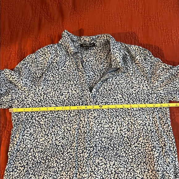 Velvet Heart Blue and White Floral Linen Dress - Picture 10 of 10